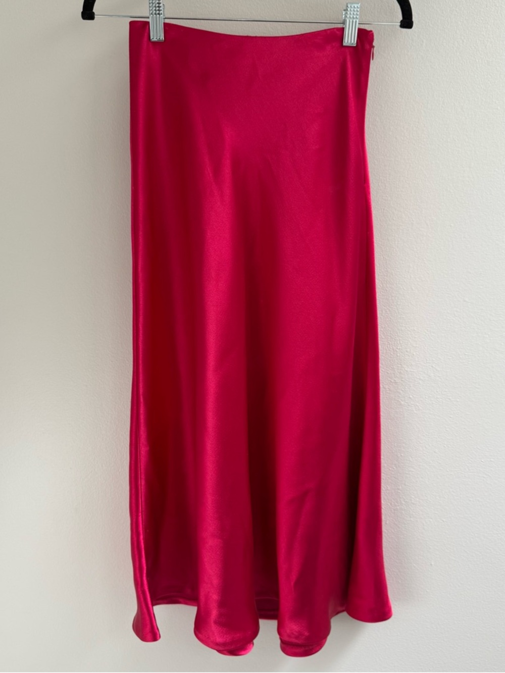 Zara Vibrant Fuschia hot pink midi Skirt